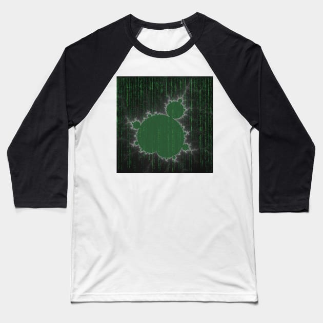 SciFi Fractal / green Baseball T-Shirt by mandelbrot